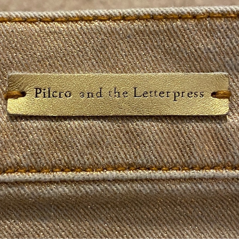 Pilcro and the Letterpress Gold Flare Wide Leg Jeans - Picture 3 of 6